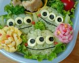 キャラ弁☆リトルグリーンメンまつり～♪作り方4写真