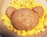 リラックマのオープンオムライス☆キャラ弁作り方5写真