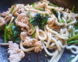 ほうれん草と豚肉の焼きうどん♪作り方6写真