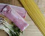ベーコンと貝割れの冷製パスタ作り方1写真