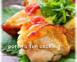 鶏の照り焼き梅バターポテトはさみ作り方8写真