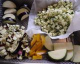 夏野菜のハンバーグトマト風味作り方1写真