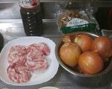 ☆豚こまとしめじとたまねぎしょうが焼き☆作り方1写真