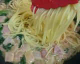 ほうれん草とベーコンパスタ作り方4写真