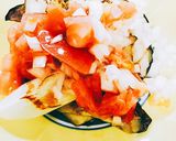 簡単♡焼き茄子のトマトのっけ作り方6写真