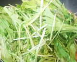 ごぼう天と竹輪と水菜の炒め物♪調味料３つ作り方3写真