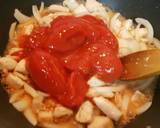 節約☆鶏ﾑﾈとﾄﾏﾄ缶のバジルパスタ✨作り方6写真