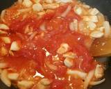 節約☆鶏ﾑﾈとﾄﾏﾄ缶のバジルパスタ✨作り方7写真