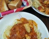 節約☆鶏ﾑﾈとﾄﾏﾄ缶のバジルパスタ✨作り方12写真