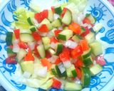 野菜を手軽に☆彩りサイコロサラダ作り方3写真