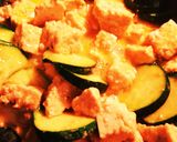ズッキーニと豆腐と卵の味噌炒め作り方5写真