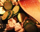 ズッキーニと豆腐と卵の味噌炒め作り方4写真