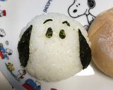 簡単キャラ弁☆真ん丸おにぎりなスヌーピー作り方2写真