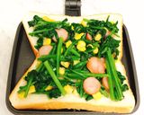 昆布茶バターで☆ほうれん草のホットサンド作り方9写真