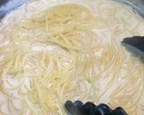 チキンとキャベツのレモンクリームパスタ。作り方5写真