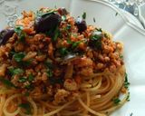 ヘルシーな豆腐のラグースパゲッティ作り方5写真