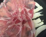 水菜と豚肉の重ね蒸し作り方3写真