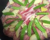 水菜と豚肉の重ね蒸し作り方4写真