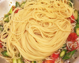 シラスと季節のお野菜の和風パスタ作り方9写真