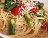 シラスと季節のお野菜の和風パスタ作り方12写真