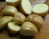 ＊新じゃがと厚揚げのキムチ煮＊作り方1写真