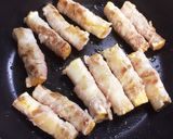 厚揚げと豚バラ肉の♡スティック肉巻き作り方3写真