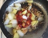 冷凍唐揚げで簡単野菜ケチャ炒め作り方5写真