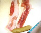 お弁当に!肉巻きソーセージでエビフライ風作り方3写真
