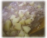 とろとろじゃがいもの挽肉入りオムレツだよ作り方3写真