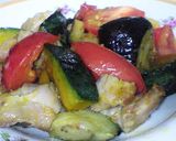 夏野菜と鶏もも肉の甘辛炒め作り方6写真