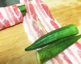 オクラの肉巻き甘辛味作り方2写真