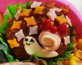 キャラ弁♡あじさいハンバーグ＆かたつむり作り方5写真