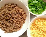 ☆三色丼☆炒りたまご・豚肉そぼろ・絹さや作り方17写真
