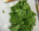 セロリの葉でチヂミ風ピザ作り方1写真