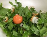 セロリの葉でチヂミ風ピザ作り方2写真