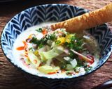 塩レモンde豆乳サラダスープ~豆漿風~作り方5写真