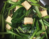 鉄分補給！超簡単小松菜と厚揚げの炒め物♪作り方3写真