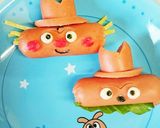 キャラ弁★ウインナーのハンバーガーキッド作り方10写真
