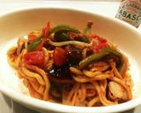 トマトのパスタ風焼きそば-焼そパスタ作り方4写真