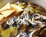 搾菜シメジ厚揚げの煮付け作り方1写真