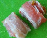 一口おつまみ♡梅肉豚ロールの羽根チーズ作り方5写真