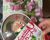 カニ缶と明日葉和え ちょいエスニック風味作り方3写真