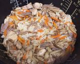 今日ランチ♪鶏肉と牛蒡の簡単炊き込みご飯作り方4写真