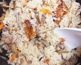 今日ランチ♪鶏肉と牛蒡の簡単炊き込みご飯作り方5写真