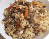 今日ランチ♪鶏肉と牛蒡の簡単炊き込みご飯作り方6写真