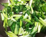 簡単!チンゲンサイとネギのしらす炒め作り方4写真