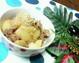 合い挽き肉とじゃが芋の♡甘辛キムチ風味♡作り方5写真