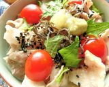 ひとりランチに♡　豚とトマトの塩レモン丼作り方7写真