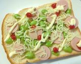 ＋塩レモン　魚ニソ×枝豆のトースト作り方4写真