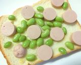 ＋塩レモン　魚ニソ×枝豆のトースト作り方3写真